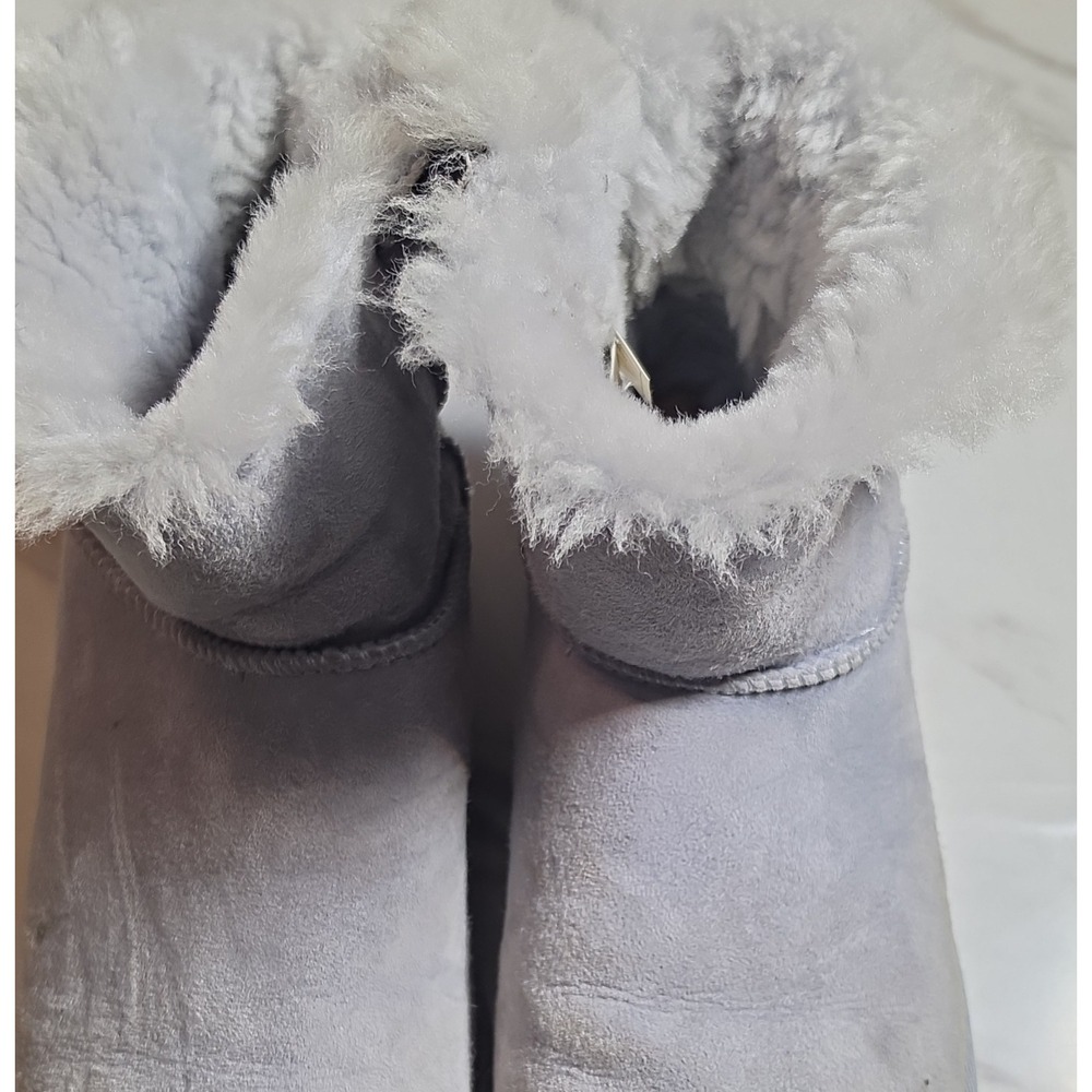 UGG‎ Women's Gray Suede Shearling Lined Ankle Boots US 8 UK 6